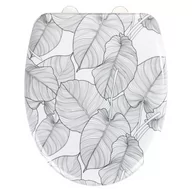 Deski sedesowe - Czarn-biała wolnoopadająca deska sedesowa Wenko Samoa, 38x42 cm - miniaturka - grafika 1