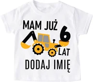Koszulki dla chłopców - Koszulka na 6 urodziny dla chłopczyka z imieniem mam już 6 LAT - miniaturka - grafika 1