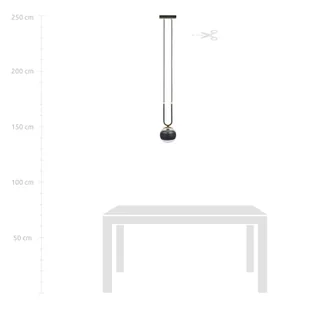 Emibig Glam lampa wisząca 1-punktowa czarna/stripe 1113/1 - Lampy sufitowe - miniaturka - grafika 6
