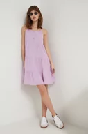 Sukienki - Roxy sukienka kolor fioletowy mini rozkloszowana - miniaturka - grafika 1
