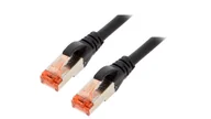 Patchcordy - DK-1644-100/BL Patch cord S/FTP 6 linka Cu LSZH czarny 10m 27AWG - miniaturka - grafika 1