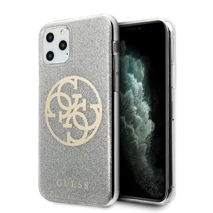 Guess Obudowa dla telefonów komórkowych 4G Glitter Circle pro iPhone 11 Pro GUHCN58PCUGLLG Szary - Etui i futerały do telefonów - miniaturka - grafika 1