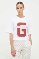 Koszulki sportowe damskie - Guess t-shirt bawełniany kolor biały - miniaturka - grafika 1