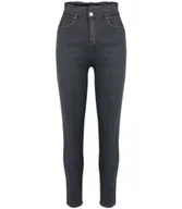 Spodnie damskie - Wygodne elastyczne spodnie JEANSY SKINNY FIT kolorowe Eleganckie ROSE-38 - miniaturka - grafika 1