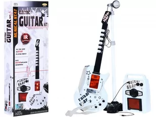 Duża GITARA ELEKTRYCZNA + stojak + MIKROFON + piec HK-9010D - Gitary klasyczne - miniaturka - grafika 1