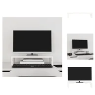 Akcesoria do monitorów - vidaXL Podstawa pod monitor biała 50x27x10 cm lite drewno sosnowe - Podstawa pod monitor komputerowy - miniaturka - grafika 1