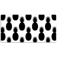 Podkładki na biurko - Mata na biurko Czarno-białe ananasy 120x60 cm - miniaturka - grafika 1