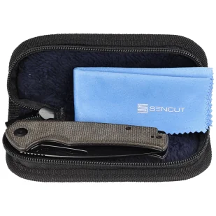 Nóż składany Sencut Mims Dark Green Canvas Micarta, Black Stonewashed 9Cr18MoV (S21013-3) - Noże - miniaturka - grafika 8