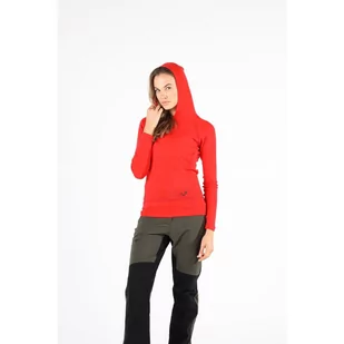 Bluza narciarska damska Woolona Sonatra z kapturem 100% Merino - Bluzy narciarskie - miniaturka - grafika 1