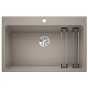 Zlewozmywaki - Blanco ETAGON 8 Silgranit PuraDur Tartufo, korek auto., (525184) - miniaturka - grafika 1