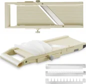 Rozdrabniacze kuchenne - Rozdrabniacz Hendi Szatkownica mandolina japońska do plastrów słupków 3 wymienne ostrza Shogun 380 x 158 mm - miniaturka - grafika 1