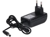 Taśmy LED - Zasilacz led gniazdkowy 12V  6W 5.5/2.5 czarny - miniaturka - grafika 1