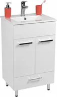 Szafki łazienkowe - Stamar Szafka z umywalką 50 x40 stojąca połysk szuflada - miniaturka - grafika 1