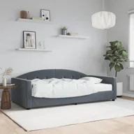 Łóżka - Sofa z materacem do spania, ciemnoszara, 100x200 cm, aksamit Lumarko! - miniaturka - grafika 1