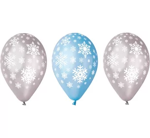 Gemar Balon Premium, "Płatki śniegu", 12", 5 sztuk - Kubki dla dzieci - miniaturka - grafika 1