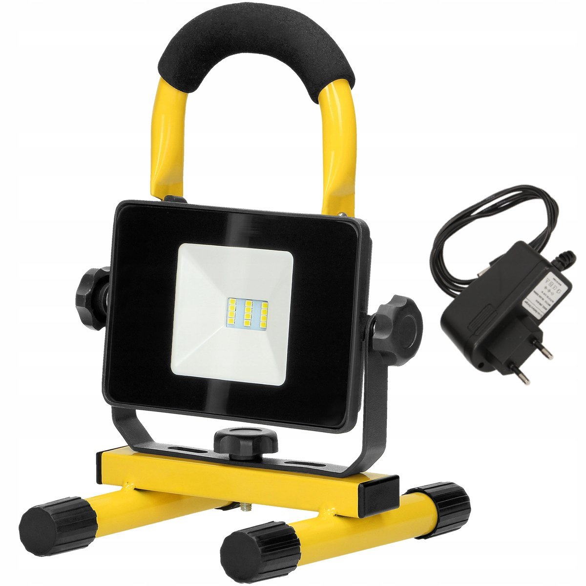 HALOGEN NAŚWIETLACZ LED 10W 6500K LAMPA ROBOCZA PRZENOŚNA AKUMULATOR IP65
