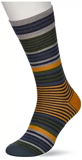 Skarpetki męskie - Burlington Skarpety Stripe żywa wełna męskie czarne szare wiele innych kolorów wzmocnione skarpety męskie ze wzorem oddychające paski 1 para - grafika 1