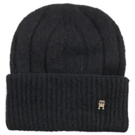 Czapki damskie - Czapka TH Timeless Beanie AW0AW16630 BDS (TH1181-a) Tommy Hilfiger - miniaturka - grafika 1