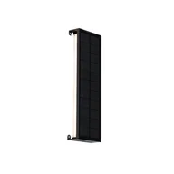 Lampy ogrodowe - QAZQA Lampa ścienna zewnętrzna czarna 30 cm z wbudowanym LED, 4-stopniowym ściemniaczem i panelem słonecznym - Serena - miniaturka - grafika 1