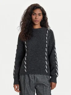 Vero Moda Sweter Ilina 10334866 Szary Loose Fit - Swetry damskie - miniaturka - grafika 1