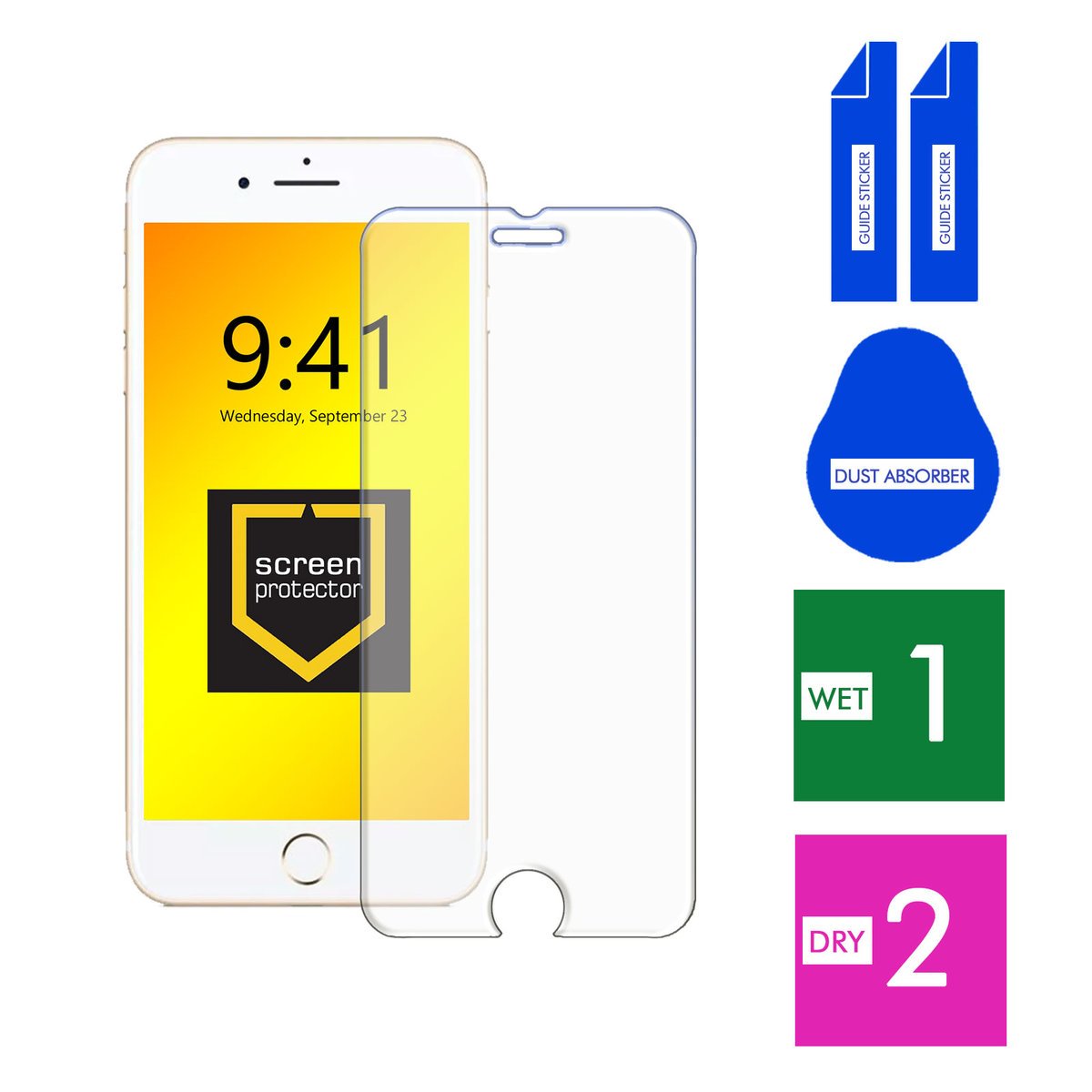 SZKŁO HARTOWANE DO APPLE IPHONE 7 8 SZYBKA 9H OCHRONNE PANCERNE