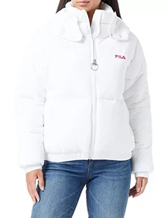 Kurtki damskie - FILA Damska kurtka Bender Cropped Puffer Jacket Padded, Bright White, XL - grafika 1