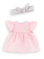 Akcesoria dla lalek - Corolle Ubranko "Corolle MC dress with hair band" w kolorze różowym dla lalek - 4+ - miniaturka - grafika 1