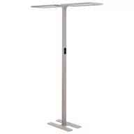 Lampy stojące - Lampa podłogowa LED metalowa srebrna SCULPTOR - miniaturka - grafika 1