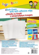 Szkolne artykuły papiernicze - GIMBOO Okładka na książki A4 z samoprzylepnym brzegiem 30,5x55 cm transparentna 10 sztuk - miniaturka - grafika 1