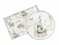 Prześcieradła dla dzieci - Prześcieradło do łóżeczka 140x70, z gumką - Bawełna 100% - Słonie - miniaturka - grafika 1