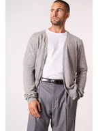 Swetry męskie - Perfect Cashmere Kaszmirowy kardigan "Errol" w kolorze jasnoszarym - miniaturka - grafika 1