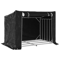 Wózki magazynowe - vidaXL Stojak na drewno opałowe z drutem stalowym, 150,5x100,5x110,5cm - miniaturka - grafika 1