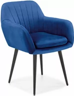 Krzesła - Halmar Głębokie krzesło fotelowe do salonu - granatowy - miniaturka - grafika 1