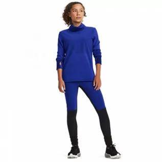 Spodnie sportowe damskie - Damskie legginsy do biegania Under Armour UA Qualifier Cold Tight - niebieskie - UNDER ARMOUR - grafika 1