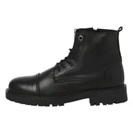 Półbuty męskie - JACK & JONES Jfwtremor Leather Boot Sn męskie buty sznurowane, antracytowy, 45 EU - miniaturka - grafika 1
