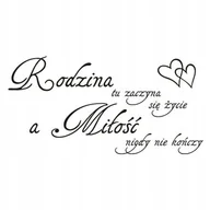 Naklejki na ścianę - Napis na ścianę naklejka 100x50cm wybór koloruścienna - Rodzina 245 - miniaturka - grafika 1
