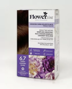 Flowertint, Trwała Farba Do Włosów, Seria Kakao, 6.7 Ciemny Kakaowy Blond - Farby do włosów i szampony koloryzujące - miniaturka - grafika 1