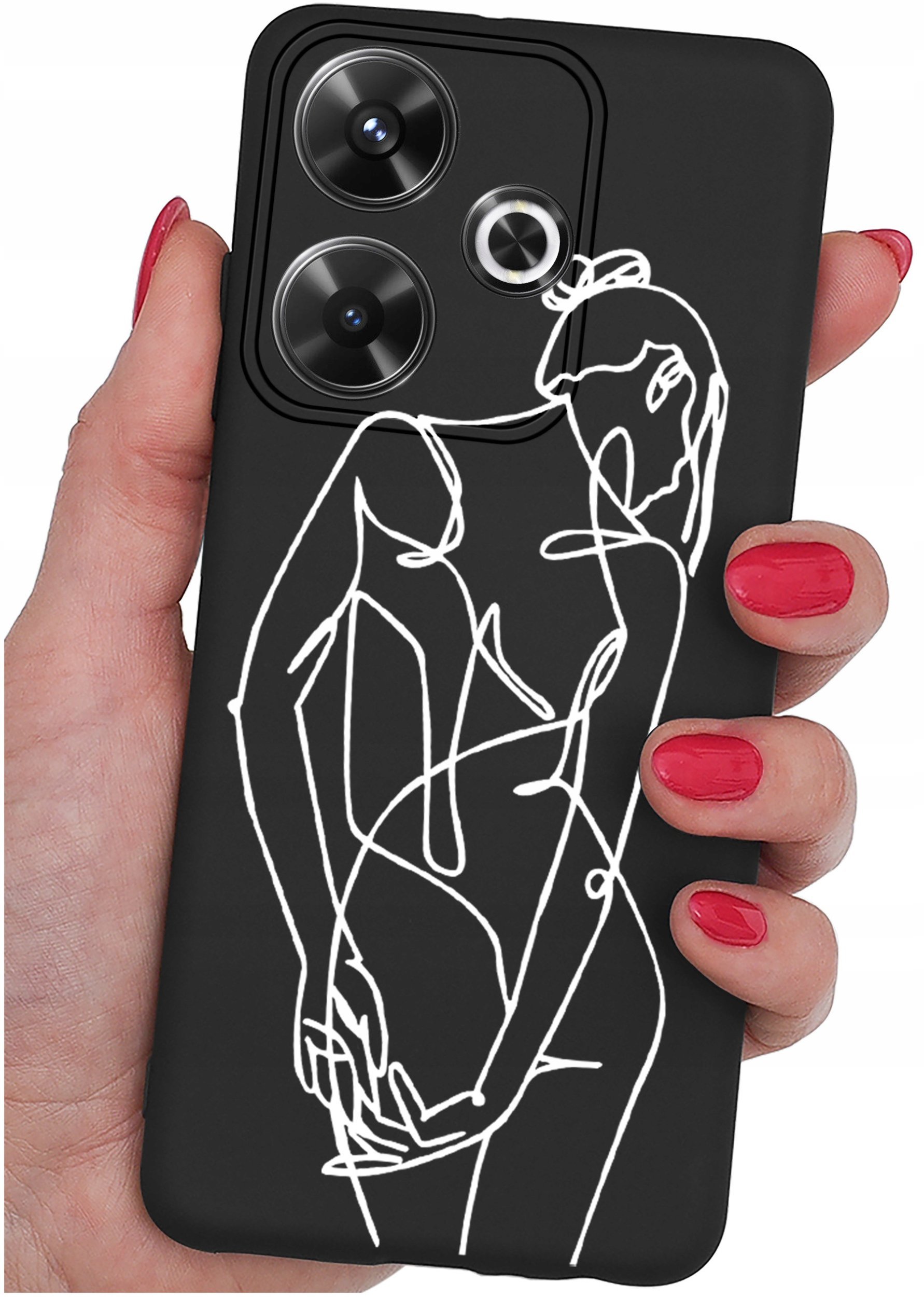 Etui do Xiaomi Redmi 13 4G WZORYSILIKONOWE MATT CASE + SZKŁO 9H