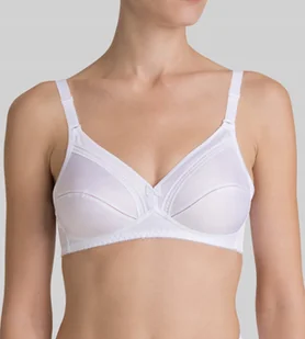 Biustonosz Triumph klasyczny miękki bez fiszbin biały Claudette 200 70D - Biustonosze - miniaturka - grafika 1