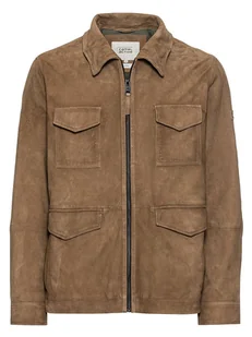 Camel Active Skórzana kurtka w kolorze khaki - Kurtki męskie - miniaturka - grafika 1