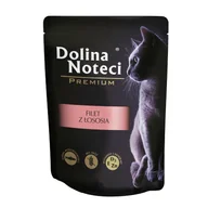 Mokra karma dla kotów - DOLINA NOTECI FILET Z ŁOSOSIA w sosie saszetka dla kota 85g - miniaturka - grafika 1