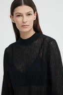 Swetry damskie - Marc O'Polo sweter z domieszką lnu kolor czarny  403501060385 - miniaturka - grafika 1