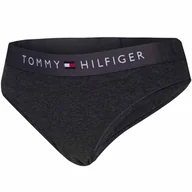 Majtki damskie - TOMMY HILFIGER BIKINI DAMSKIE MAJTKI 1P GRAFITOWE r.XS - miniaturka - grafika 1