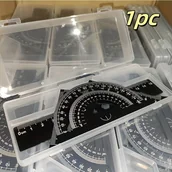 Inne - TEMU Zestaw eleganckich linijek geometrycznych z aluminium, zestaw metalowych trójkątnych linijek i kątomierzy, matematyczny zestaw trójkątnych - miniaturka - grafika 1