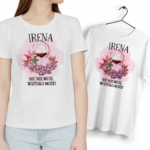 Dla Ireny T-Shirt Koszulka biała Na Prezent z Dowolnym Nadrukiem Zdjęciem - Koszulki i topy damskie - miniaturka - grafika 1