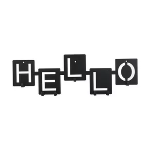 Intesi Wieszak ścienny Hello czarny F-176026 - Wieszaki i stojaki - miniaturka - grafika 2