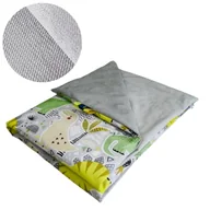 Koce i narzuty dla dzieci - Kocyk Dziecięcy 75x100 Ocieplany Dinozaury/Szary Bawełna/Velvet Polski Producent - miniaturka - grafika 1