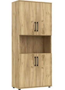 Elior Wysoki regał biurowy z podwójnymi drzwiczkami dąb craft N9-G46 - Regały biurowe Elior Wysoki regał biurowy z podwójnymi drzwiczkami dąb craft N9-G46 - Regały biurowe - miniaturka - grafika 1
