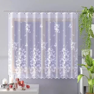 Firanka żakardowa metrażowa wys. 180 cm Alchemila A135 biała - Firany - miniaturka - grafika 1