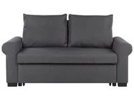 Sofy i kanapy - Beliani Sofa rozkładana ciemnoszara SILDA - miniaturka - grafika 1